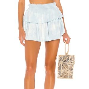 LoveShackFancy: Blue Ruffle Mini Skirt